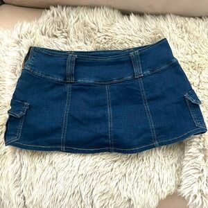Denim mini skirt